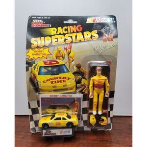 Racing Champions 1991 Bobby Hamilton 68 Racing Superstars Action Figure Car Card